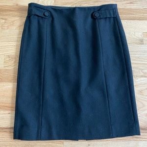 J. Crew black wool pencil skirt - used size 4